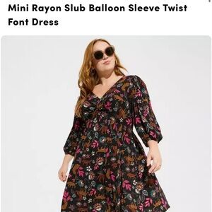 Torrid A-Line Puff Sleeve Dress